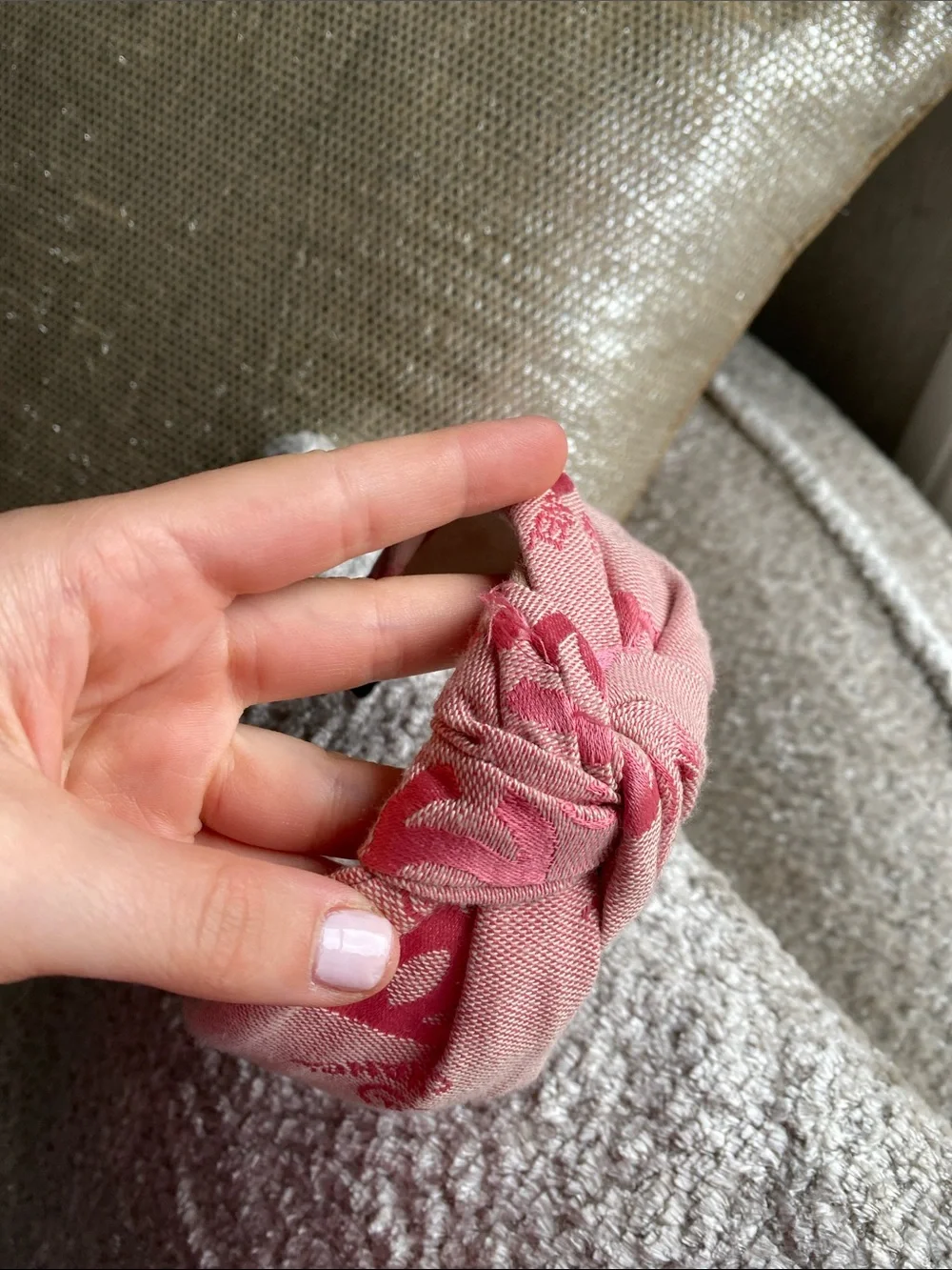 Pink Knotted Fabric Headband - Women Accessories
